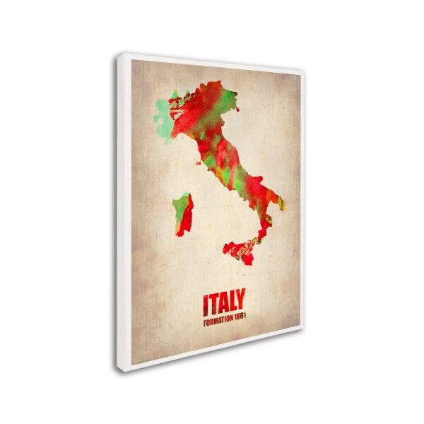 Naxart 'Italy Watercolor Map' Canvas Art,18x24